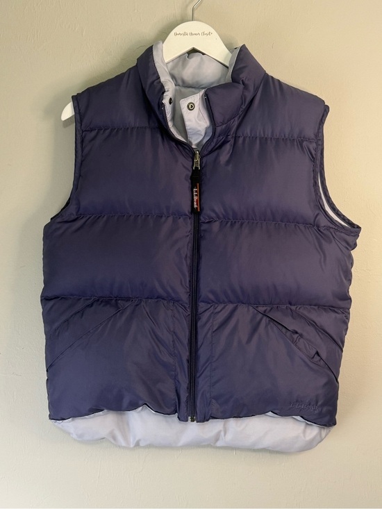 L.L. Bean Jackets & Blazers - Vtg LL BEAN Women’s Blue Light Blue Puffer Vest Reversible Goose Down Sz M *READ